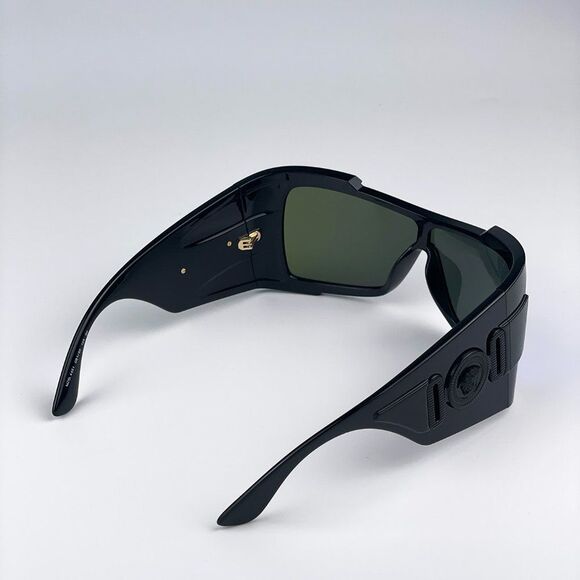 Versace VE4451 GB1/55 Sunglasses Black Grey Mirrored Blue Wraparound Unisex main image 5